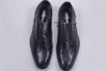 BMTF Signature Premium Black Brogue Leather Shoes - Image 3