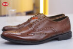 BMTF Signature Premium Brogue Leather Shoes (Light Brown) - Image 4